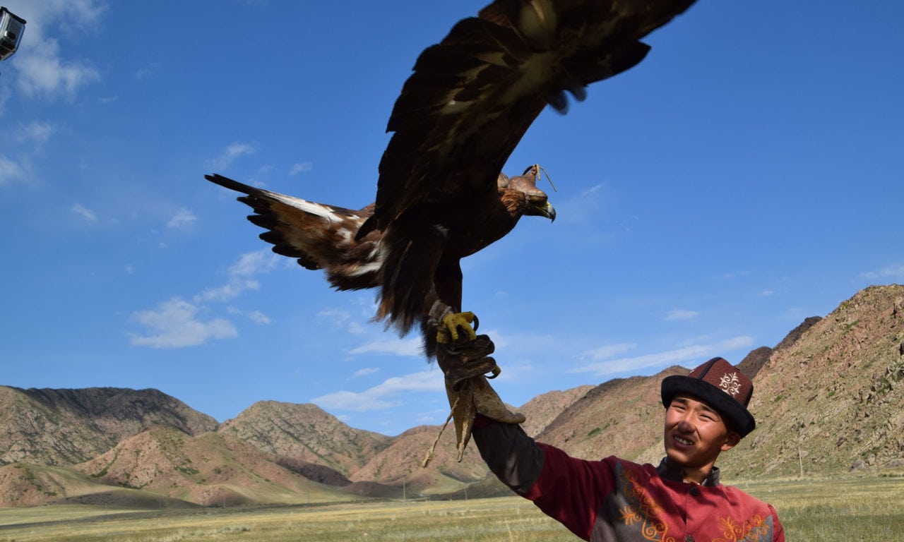 falconer with his eagle