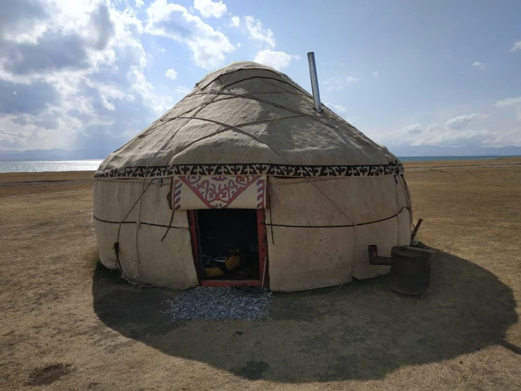Our yurt near Song Kol Lake