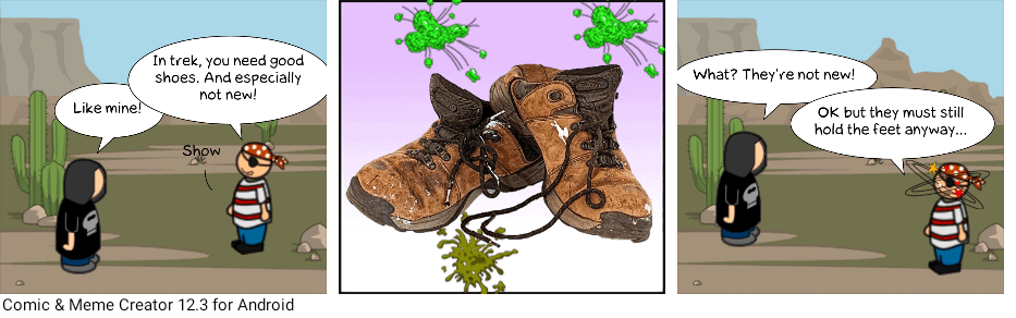 Mr. Philippe Trek # 13 - anecdote of trekking shoes