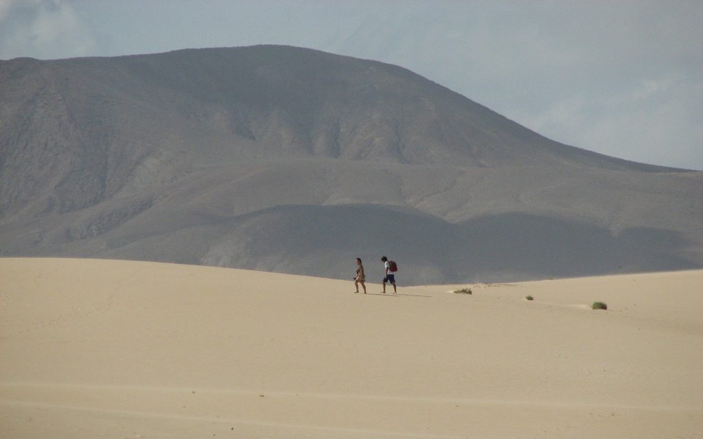 Desert in Fuerventura in the Canary Islands