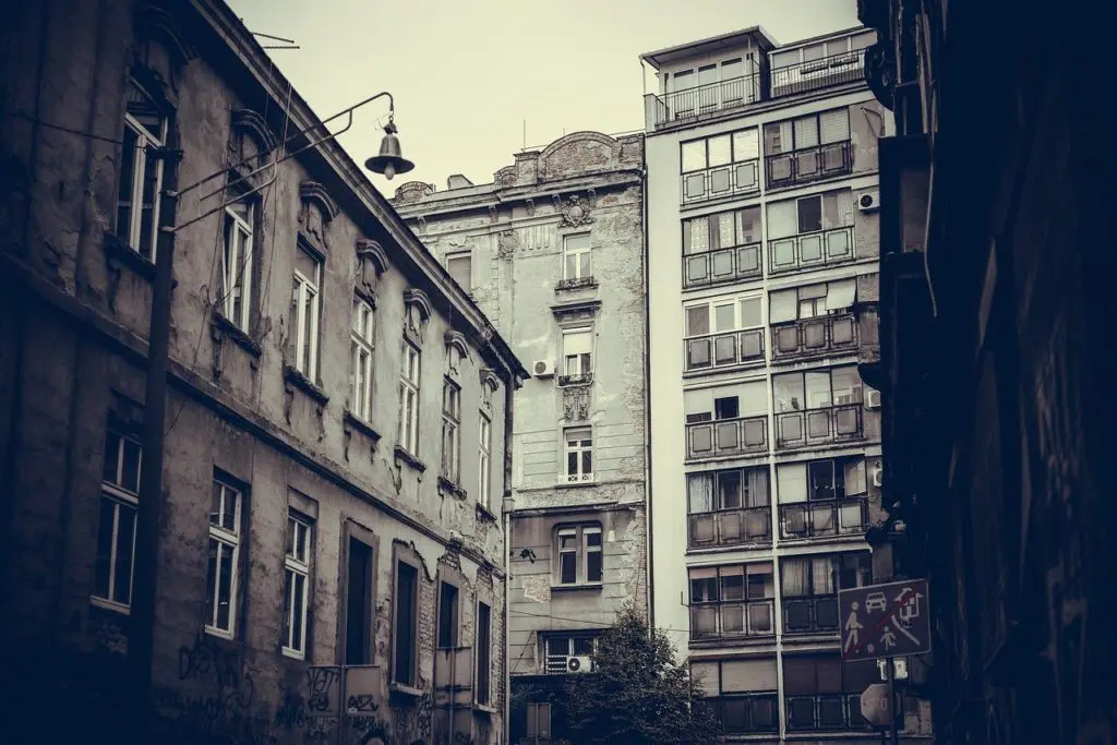 Rue de Belgrade, capitale de la Serbie