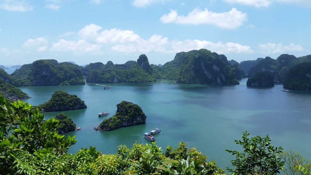 Halong Bay in Vietnam, a hiking and beach destination