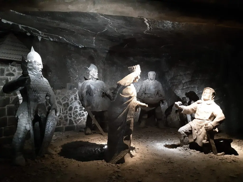 Sculptures dans les mines de sel de Wieliczka